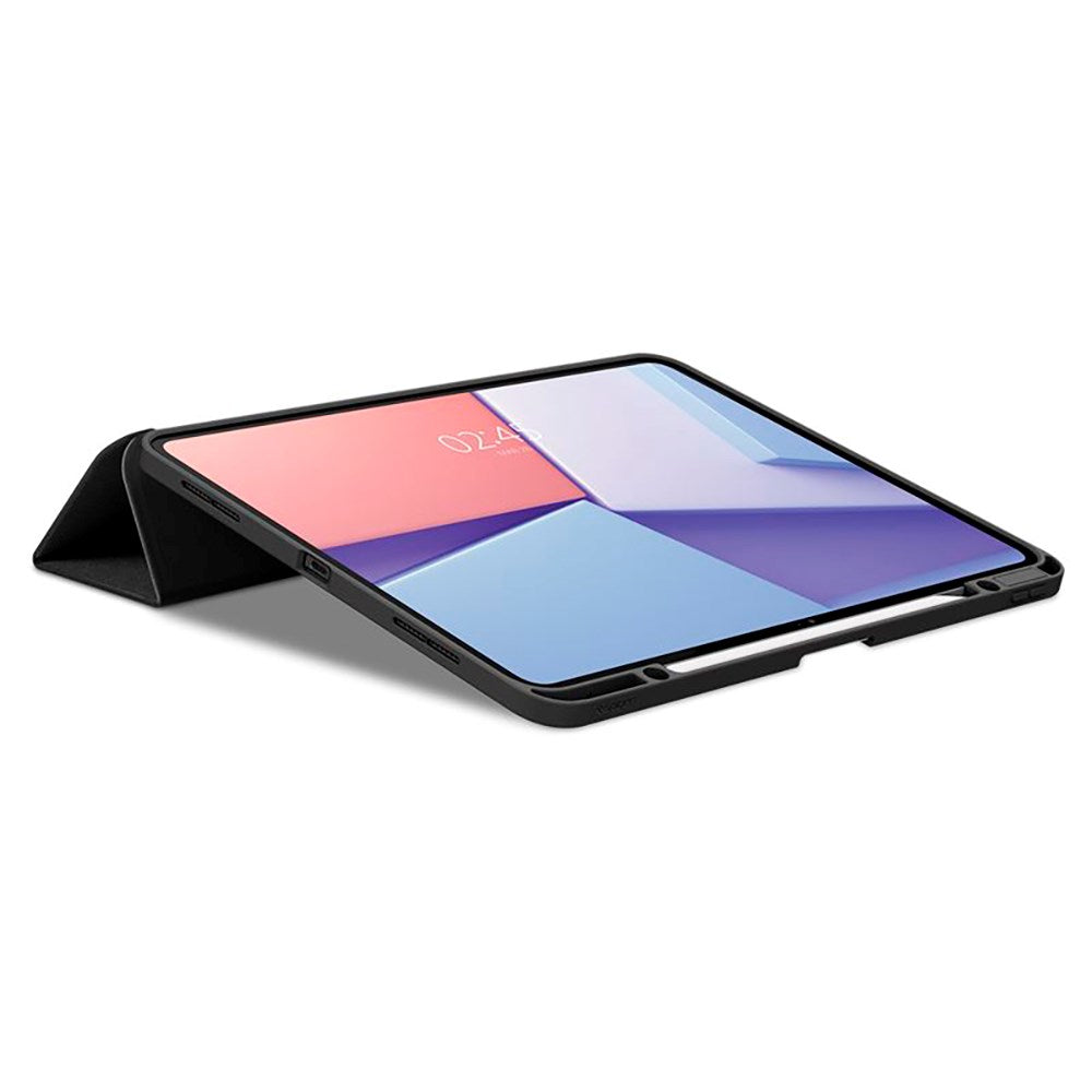 iPad Pro 13" (2025 / 2024) Spigen Urban Fit Stoff Deksel med Pekepenn Holder - Svart