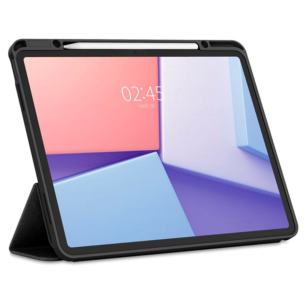 iPad Air 13" (2026 / 2025 / 2024) Spigen Urban Fit Stoff Deksel med Pekepenn Holder - Svart