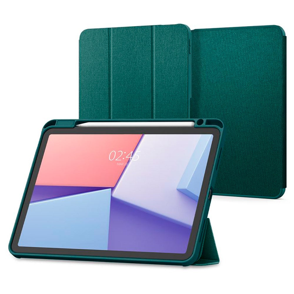 iPad Air 11" (2026 / 2025 / 2024) Spigen Urban Fit Stoff Deksel m. Penneholder - Grønn