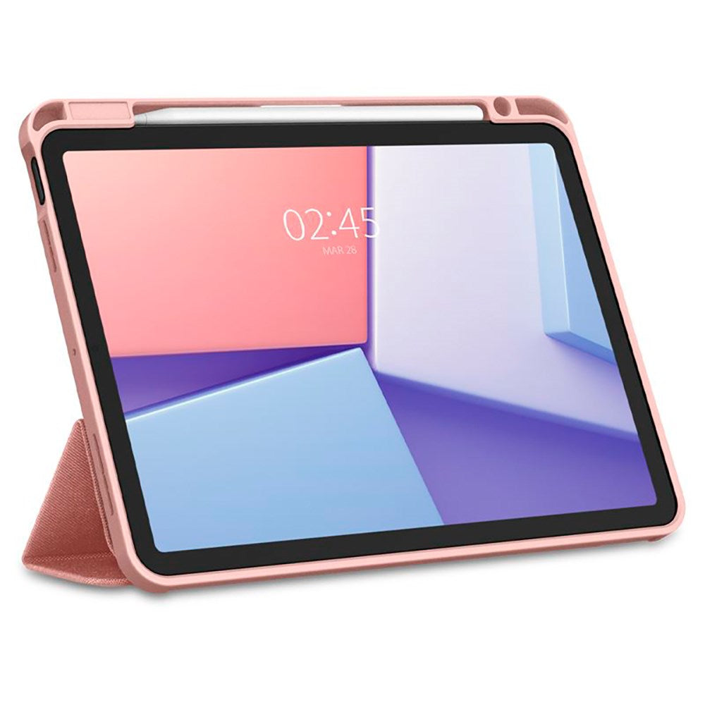 iPad Air 11" (2026 / 2025 / 2024) Spigen Urban Fit Stoff Deksel m. Penneholder - Rose Gold