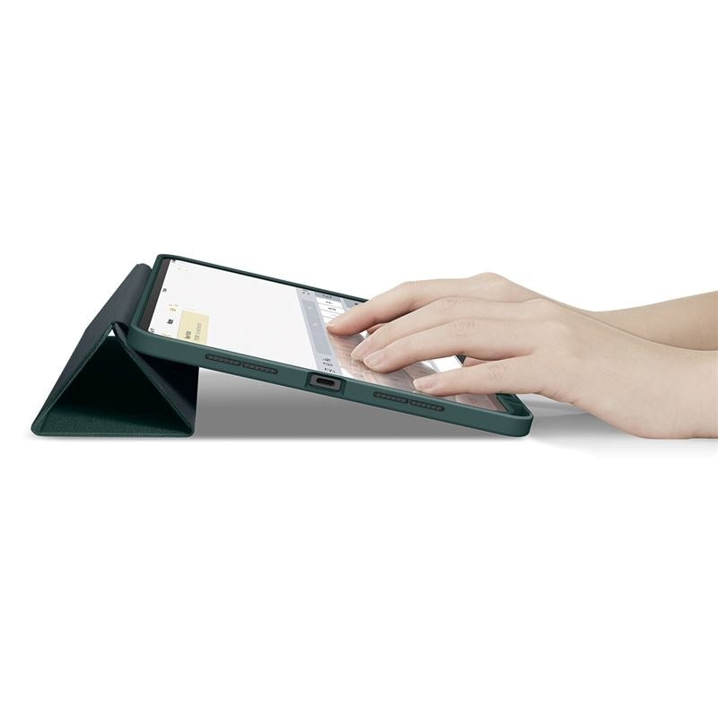iPad Pro 11" (2025 / 2024) Spigen Urban Fit Stoff Deksel med Pekepenn Holder - Grønn
