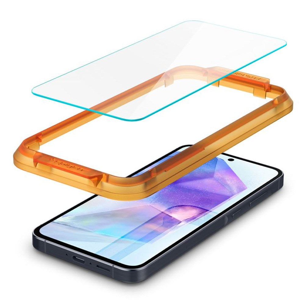 Samsung Galaxy A35 (5G) Spigen AlignMaster Glass tR Skjermbeskyttelse - 2 stk - Case Friendly - Gjennomsiktig