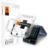 Spigen Samsung Galaxy Z Flip7 FE / Flip6 EZ Fit Glas.tR Sub Screen Skjermbeskytter - 2 stk. - Case Friendly - Gjennomsiktig