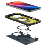 iPhone 16 Pro Max Spigen Tough Armor T Deksel med Stativ - MagSafe-Kompatibelt - Blå
