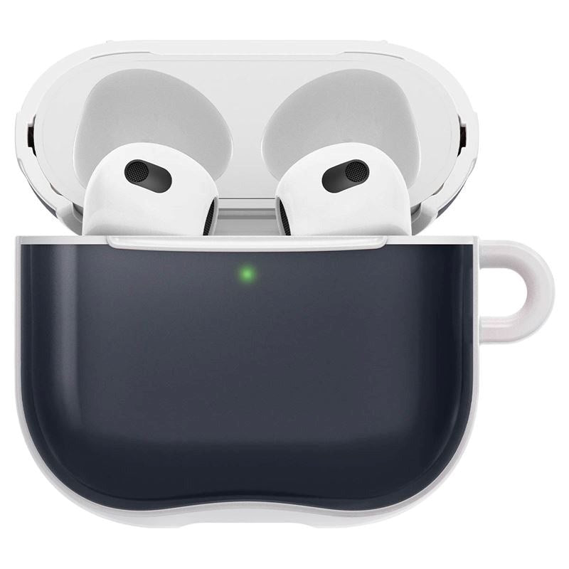 Spigen Classic C1 AirPods (4. Gen.) Hybrid Deksel med Karabinhage - Svart / Hvit