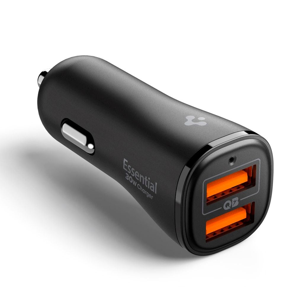 Spigen 30W Billader m. 2x USB-A - Svart