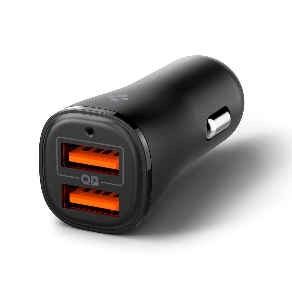 Spigen 30W Billader m. 2x USB-A - Svart