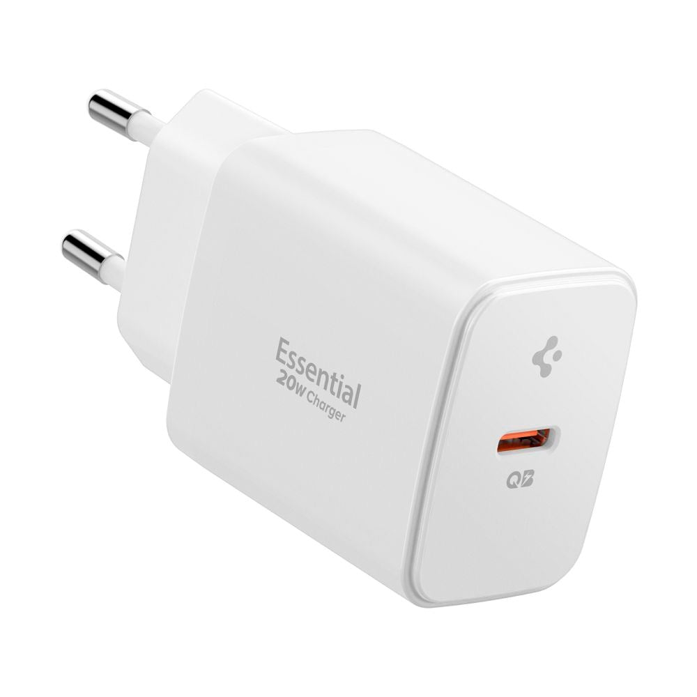 Spigen 20W Vegglader m. 1x USB-C - Hvit