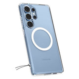 Samsung Galaxy S25 Ultra Spigen Ultra Hybrid Crystal Clear Deksel - MagSafe Kompatibel - Gjennomsiktig / Hvit
