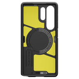 Samsung Galaxy S25 Ultra Spigen Tough Armor Hybrid Deksel m. Stativfunksjon - MagSafe Kompatibel - Svart