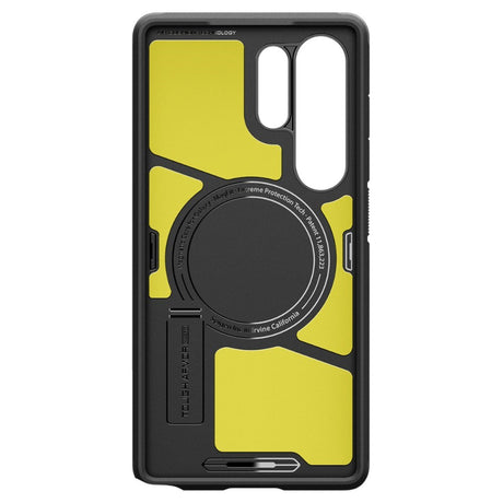 Samsung Galaxy S25 Ultra Spigen Tough Armor Hybrid Deksel m. Stativfunksjon - MagSafe Kompatibel - Svart