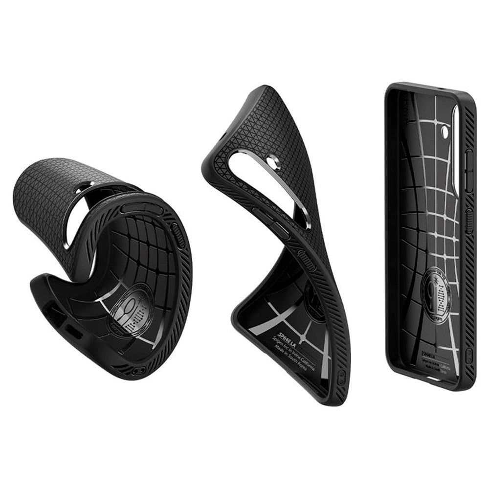 Samsung Galaxy S25 Spigen Liquid Air - Fleksibelt Plast Deksel - Svart