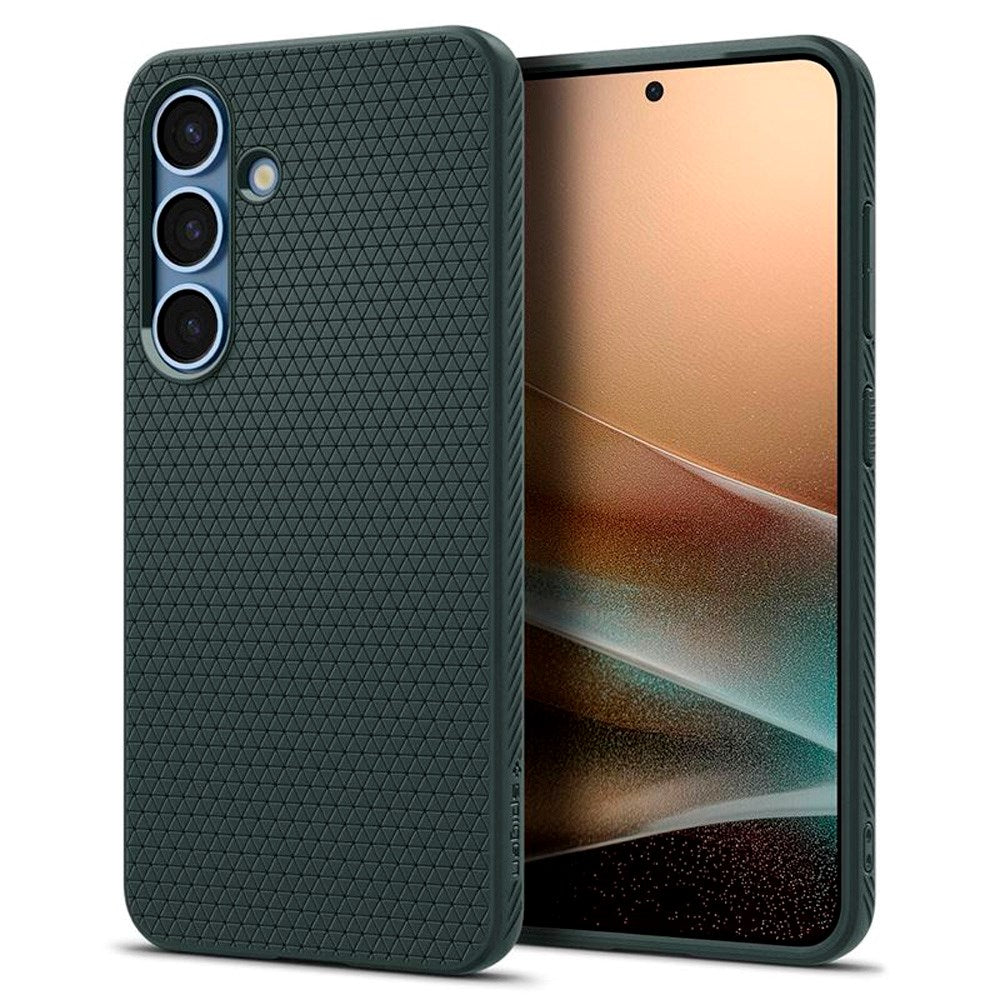 Samsung Galaxy S25 Spigen Liquid Air - Fleksibelt Plast Deksel - Grønn