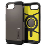 iPhone 17e / 16e Spigen Tough Armor Deksel med Stativfunksjon - MagSafe Kompatibel - Gunmetal