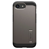 iPhone 17e / 16e Spigen Tough Armor Deksel med Stativfunksjon - MagSafe Kompatibel - Gunmetal