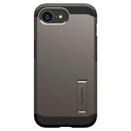 iPhone 17e / 16e Spigen Tough Armor Deksel med Stativfunksjon - MagSafe Kompatibel - Gunmetal