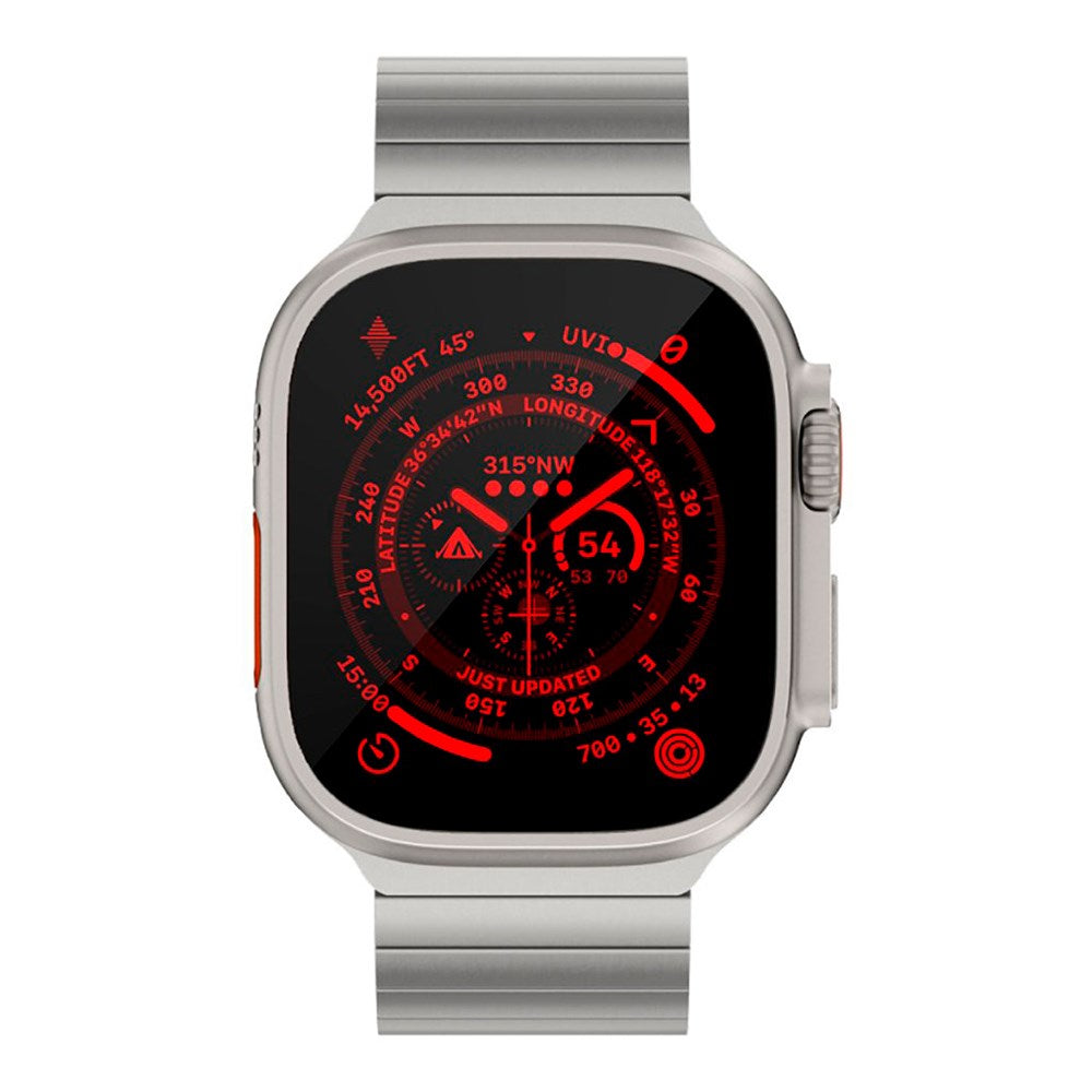 Apple Watch Ultra 1/2 (49mm) Just Mobile Titanlegering Reim m. DLC Belegg - Sølv