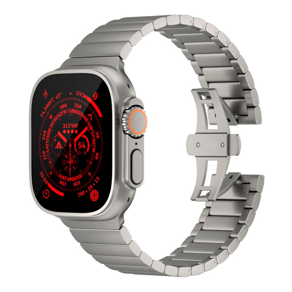 Apple Watch Ultra 1/2 (49mm) Just Mobile Titanlegering Reim m. DLC Belegg - Sølv