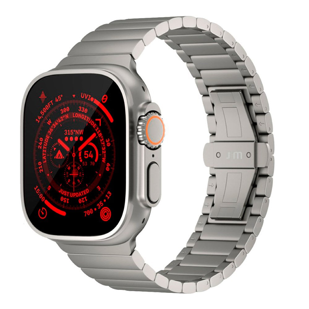 Apple Watch Ultra 1/2 (49mm) Just Mobile Titanlegering Reim m. DLC Belegg - Sølv