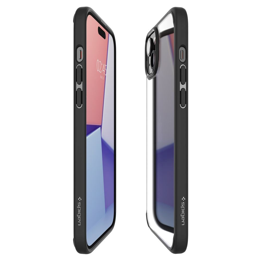 iPhone 15 Plus Spigen Ultra Hybrid Deksel - Gjennomsiktig / Svart