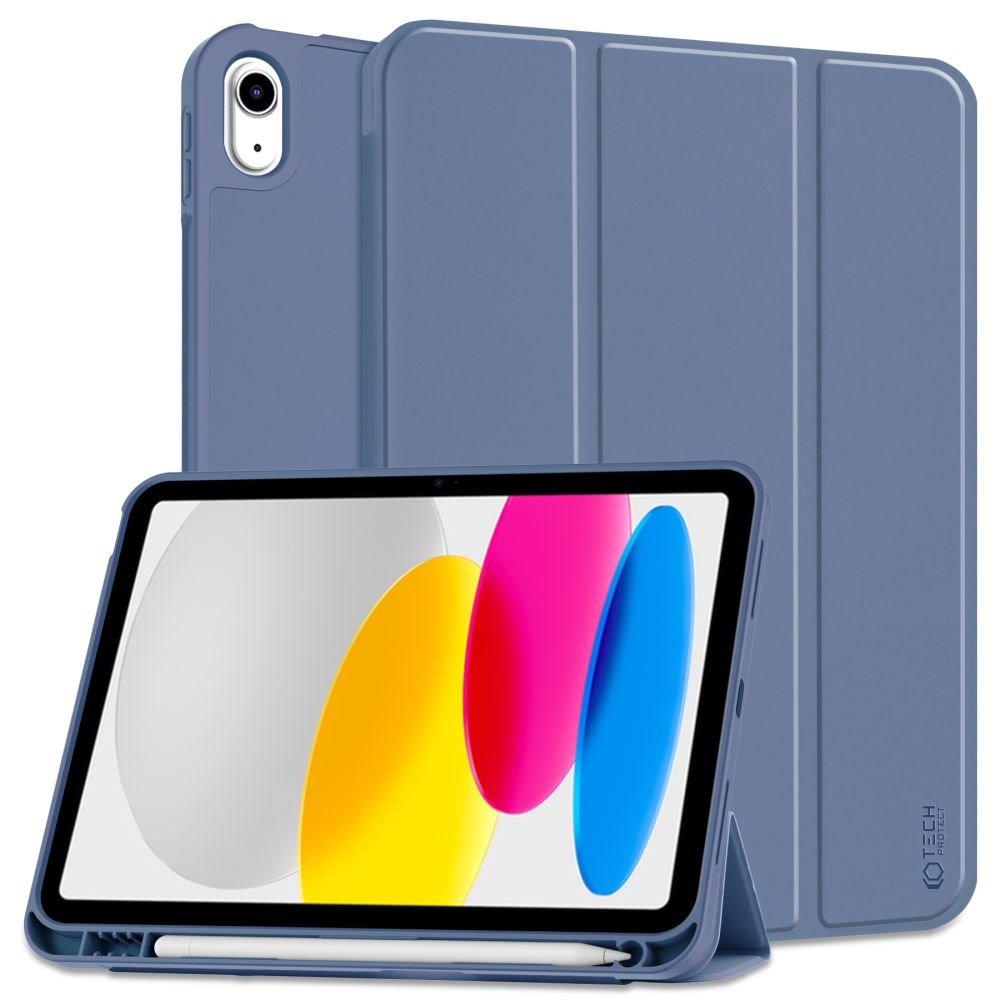 Tech-Protect iPad 11" (2025) / iPad 10.9" (2024/2022) SC Deksel m. Apple Pencil Holder - Blå