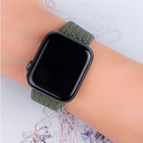 Apple Watch (42/44/SE/45/46/49mm) Hurtel Flettet Stoffrem - Oransje