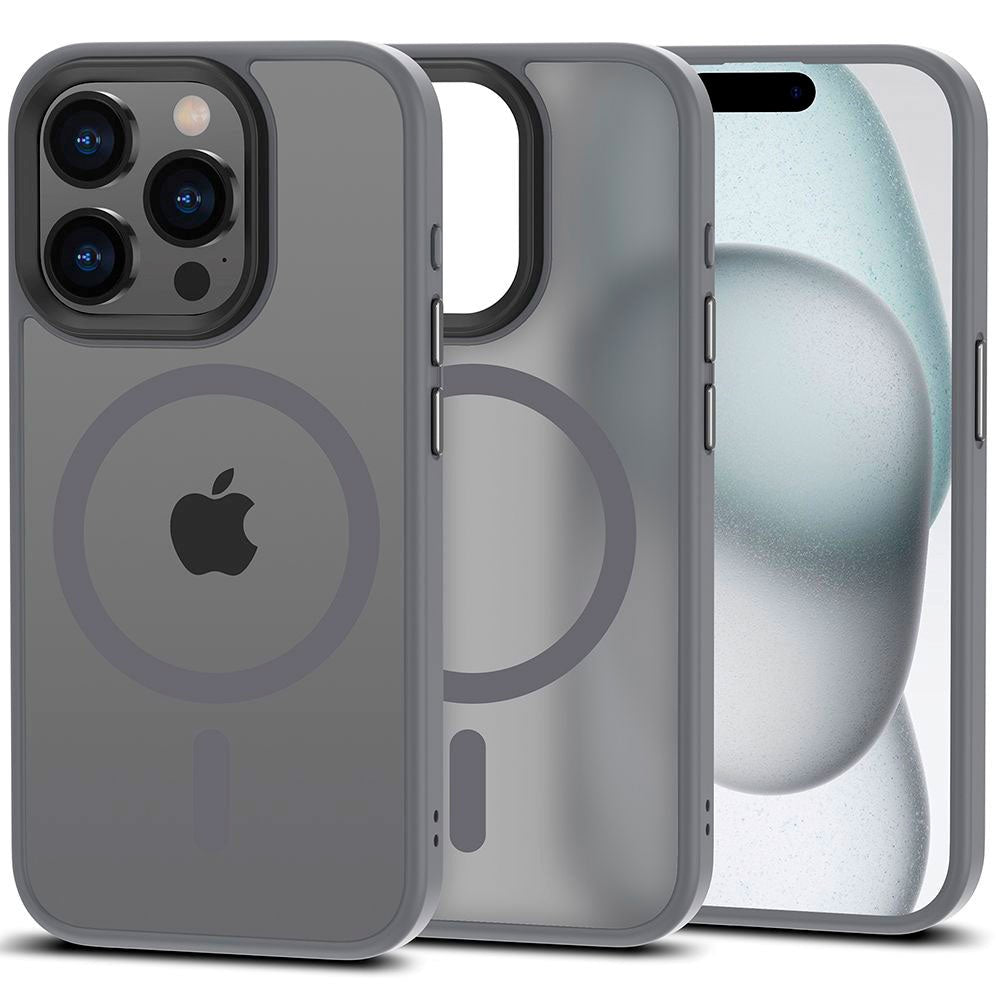 iPhone 15 Pro Tech-Protect Magmat Deksel - MagSafe Kompatibel - Matt Titanium