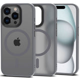 iPhone 15 Pro Tech-Protect Magmat Deksel - MagSafe Kompatibel - Matt Titanium