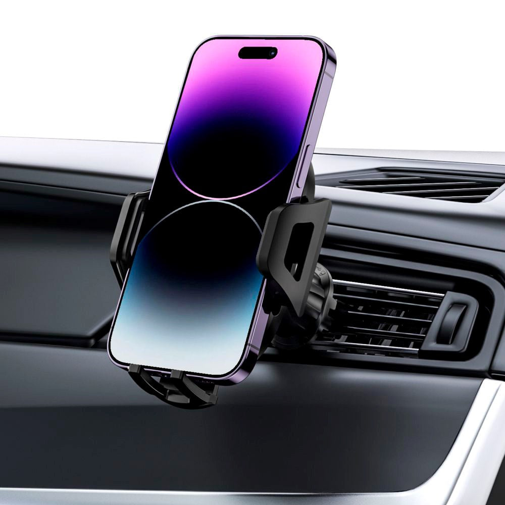 Tech-Protect V5 Mobiltelefonholder for Bil - Dashboard & Ventilasjonssystem - Mobil: 50 - 90mm - Svart