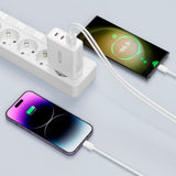 Tech-Protect PD GaN 100W Vegglader med 3 x USB-C og 1 x USB-A - Svart