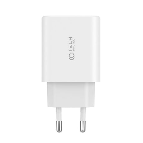 Tech-Protect 30W Vegglader med 2 x USB-C og 1 x USB-A - Hvit