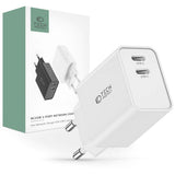 Tech-Protect 35W Veggladere m. 2 x USB-C - Hvit