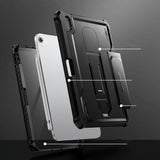 iPad 11 (2025) / iPad 10.9 (2022/2024)  Tech-Protect Kevlar Pro 360 Deksel med Skjermbeskyttelse - Svart