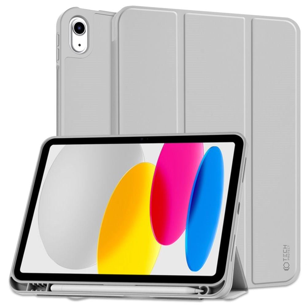 Tech-Protect iPad 11" (2025) / iPad 10.9" (2024/2022) SC Deksel m. Apple Pencil Holder - Grå