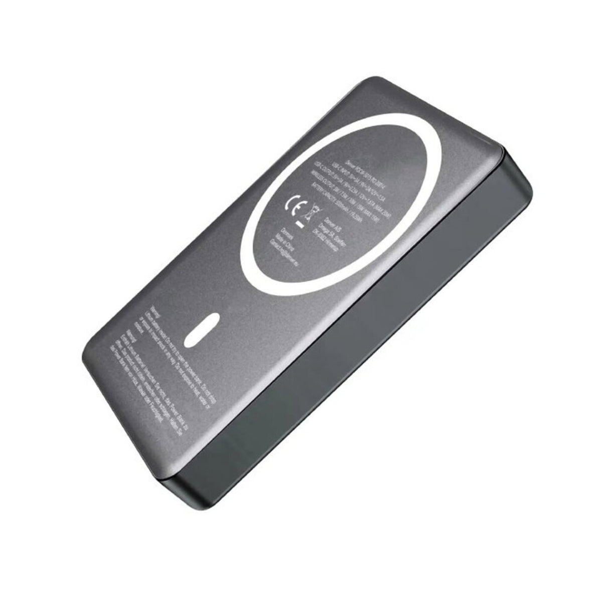 Denver PQCW-10015 Magnetisk Trådløs PowerBank - 15W / 10.000 mAh - MagSafe Kompatibel - Grå