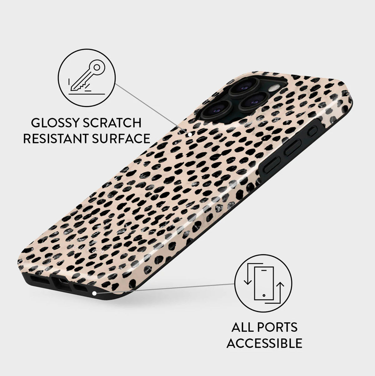 iPhone 15 Pro Burga Tough Fashion Deksel - MagSafe Kompatibel - Almond Latte