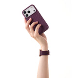Apple Watch (42/44/SE/45/46/49mm) iDeal of Sweden Soft Swirl Silikon Klokkerem - Størrelse M/L - Velvet Plum