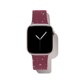 Apple Watch (38/40/SE/41/42mm) iDeal of Sweden Silikon Klokkerem - Størrelse M/L - Fine Wine Bloom