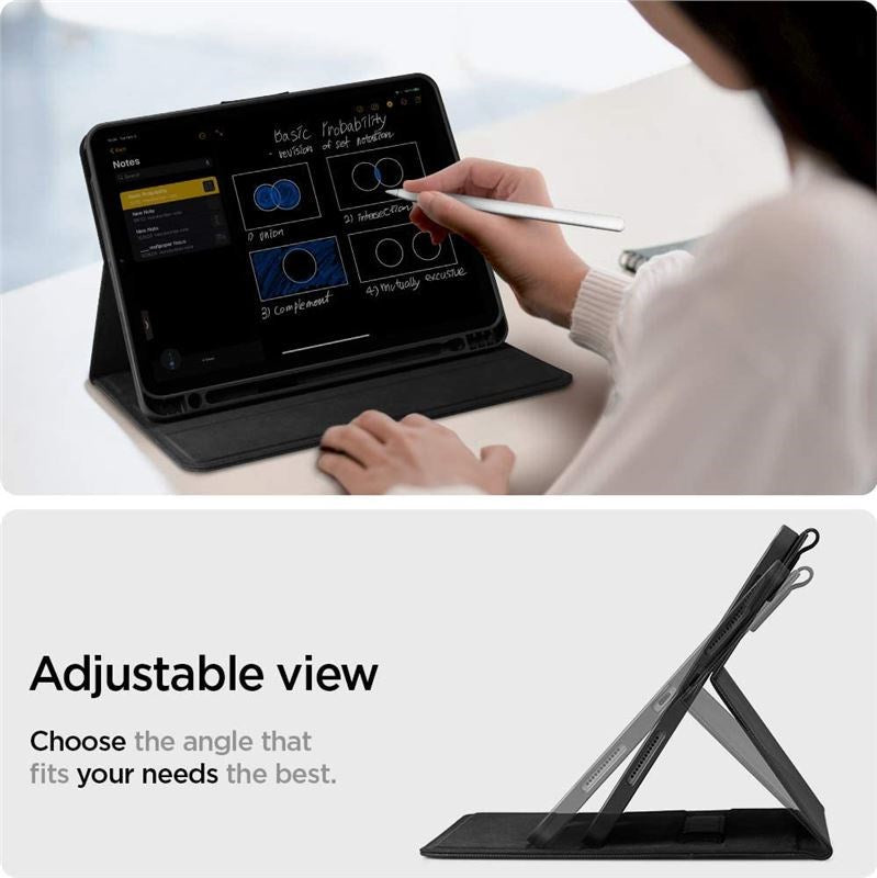 iPad Air 11-10.9" (2026-2020) Deksel - Spigen Liquid Air Folio - Svart
