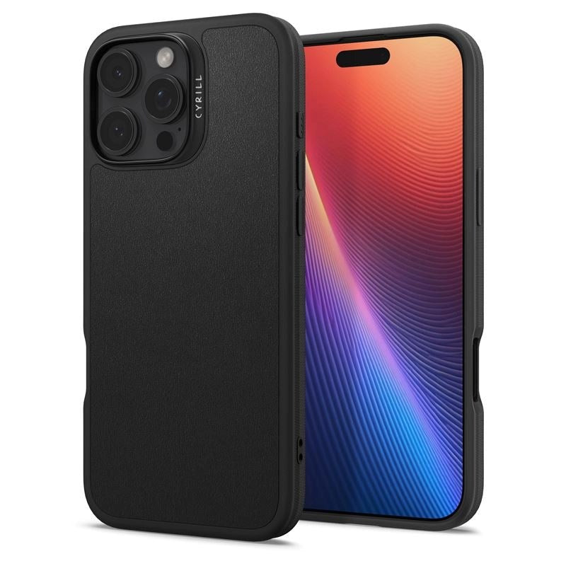 iPhone 16 Pro Spigen Cyrill Kajuk Mag Hybrid Deksel - MagSafe Kompatibel - Svart