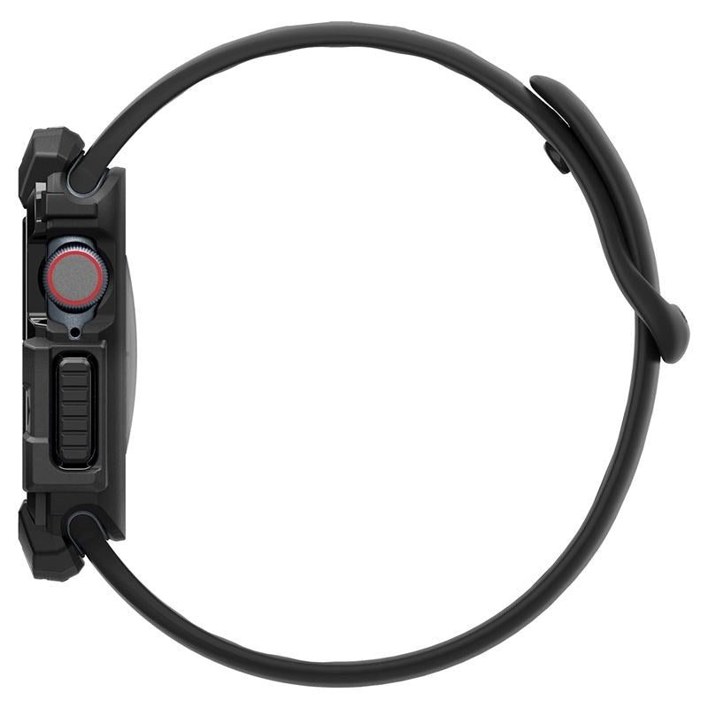 Apple Watch 11 / 10 (42mm) Spigen Rugged Armor Deksel - Fleksibel Plast - Svart