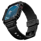 Apple Watch 11 / 10 (46mm) Spigen Rugged Armor Pro Rem m. Deksel - Svart