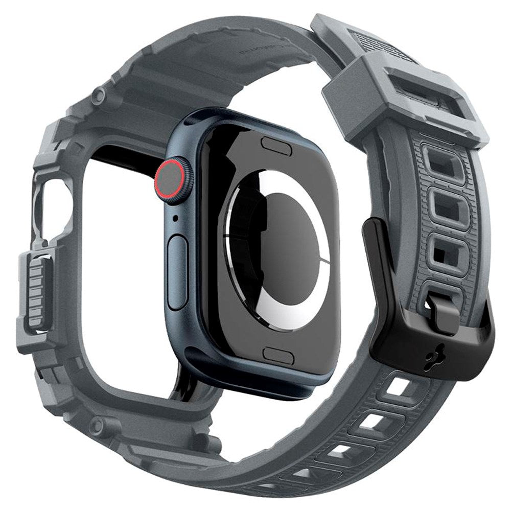 Apple Watch 11 / 10  (46mm) Spigen Rugged Armor Pro Rem m. Deksel - Grå