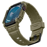 Apple Watch 11 / 10 (46mm) Spigen Rugged Armor Pro Rem m. Deksel - Grønn