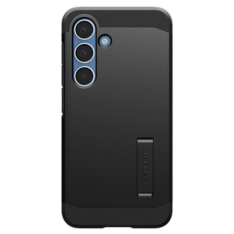 Samsung Galaxy S25 Spigen Tough Armor Hybrid Deksel m. Stativfunksjon - MagSafe Kompatibel - Svart