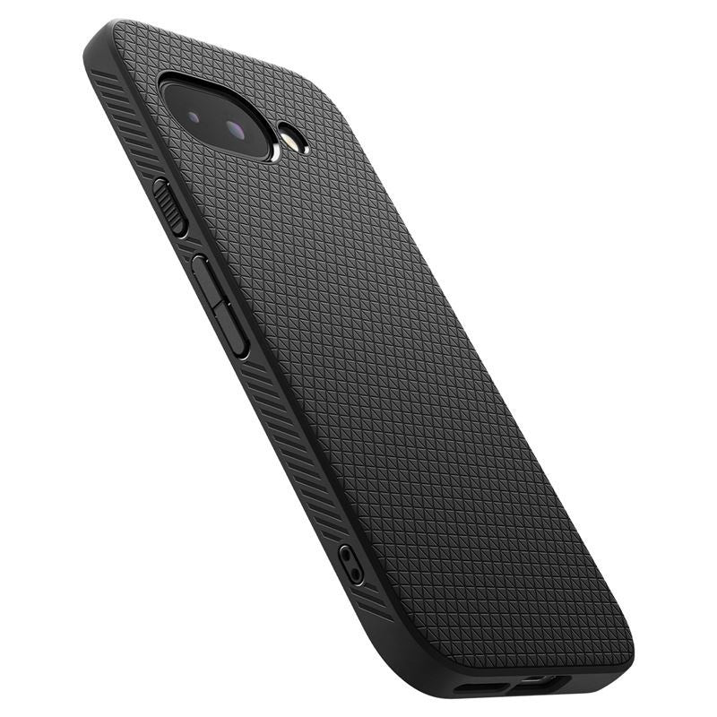 Google Pixel 9a Spigen Liquid Air - Fleksibelt Plast Deksel - Svart