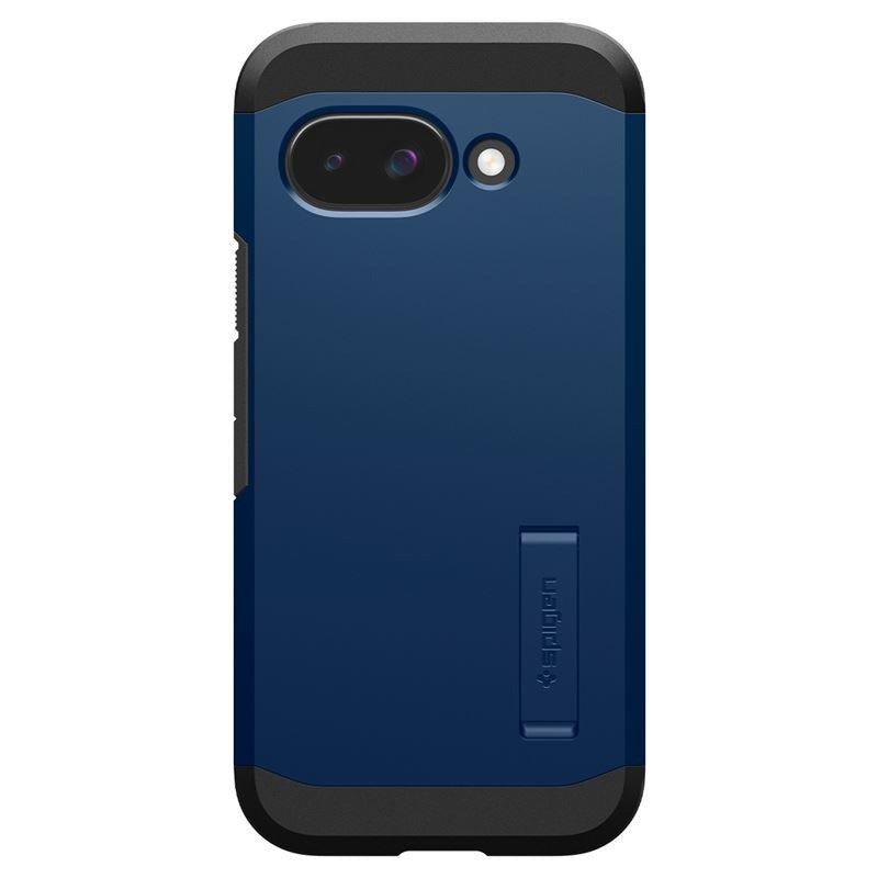 Google Pixel 9a Spigen Tough Armor Hybrid Deksel m. Kickstand - MagSafe Kompatibel - Blå