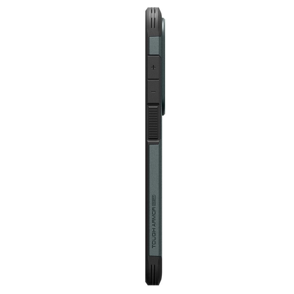 Samsung Galaxy S26 Ultra Spigen Tough Armor Hybrid Deksel m. Stativfunksjon - MagSafe Kompatibel - Grønn