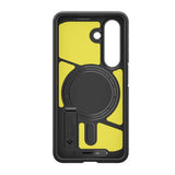 Samsung Galaxy S26 Spigen Tough Armor Hybrid Deksel m. Stativfunksjon - MagSafe Kompatibel - Svart