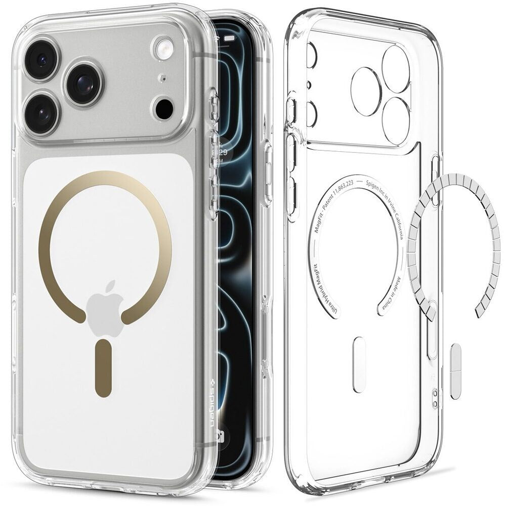 iPhone 18 Pro / 17 Pro Spigen Ultra Hybrid Deksel - MagSafe Kompatibel - Gjennomsiktig / Gull